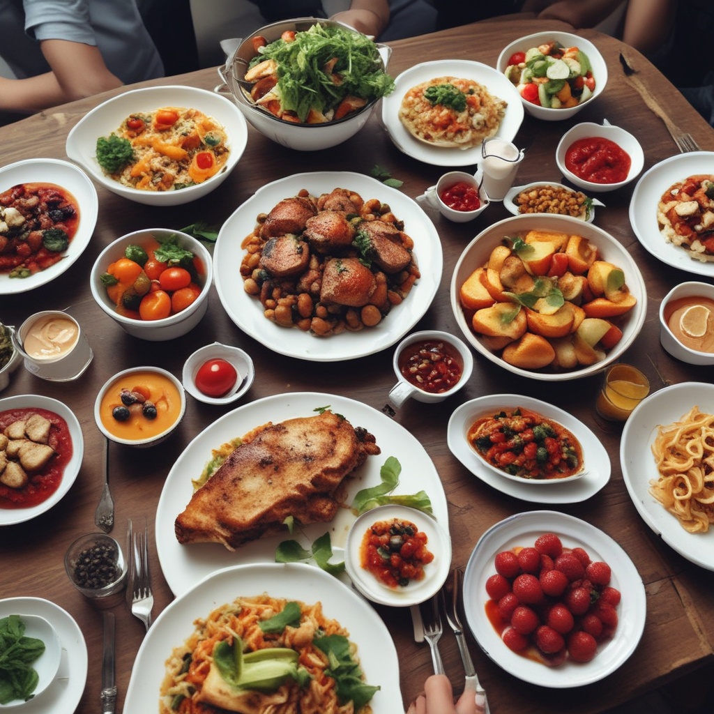 Delicious food on the table